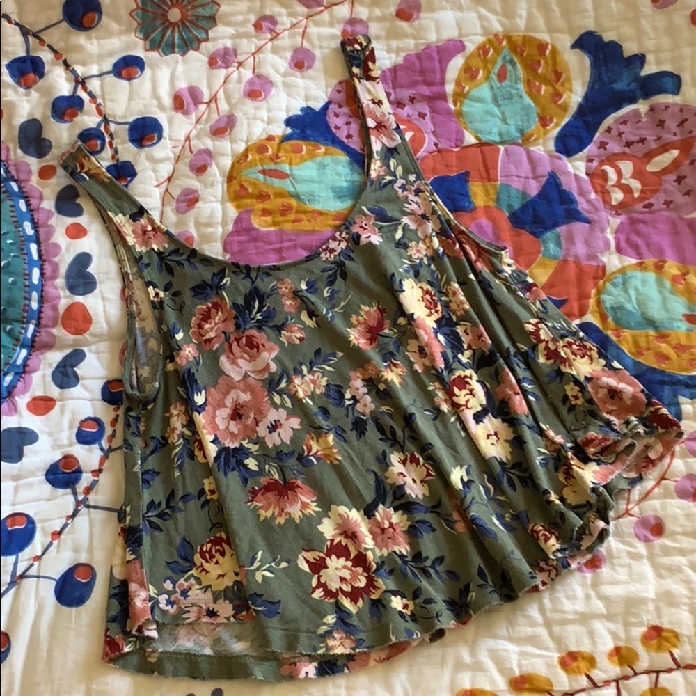 American Eagle Floral Tank Top (small)
